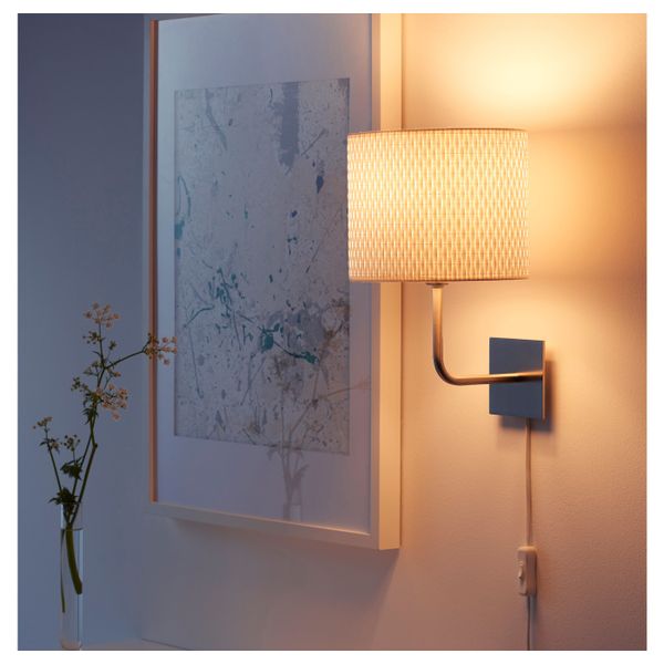 Бра, никелированный/белый IKEA ALÄNG АЛЭНГ 703.825.24 - фото 3