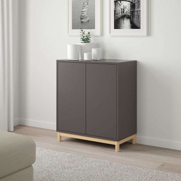 Комбинация шкафов с ножками, темно-серый 70x35x80 см IKEA ЭКЕТ 592.864.73 - фото 2