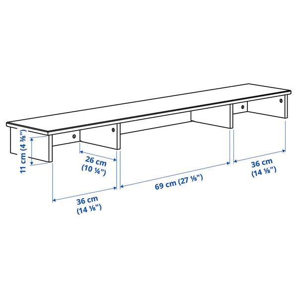 IDANÄS Дополнительный модуль для стола - коричневый 152x30 см - фото 3