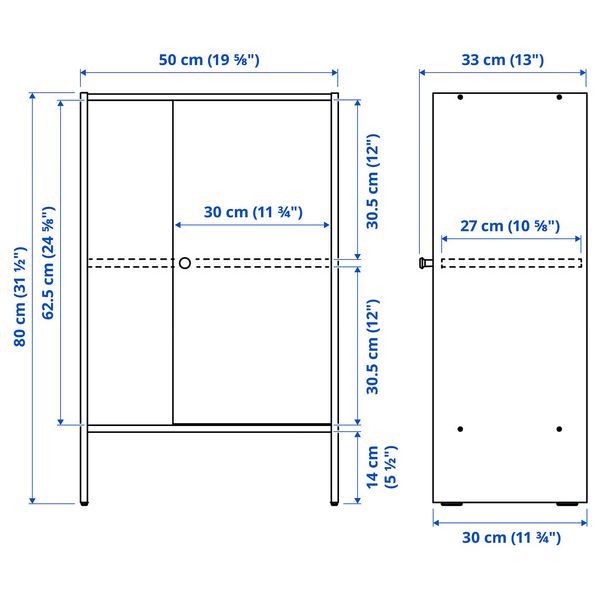 IKEA, дополнительный ракурс - схема-чертеж с размерами