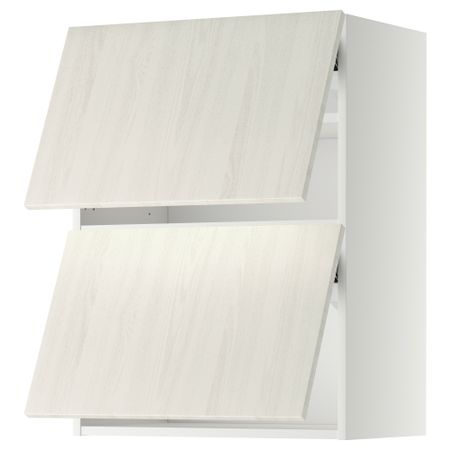 Навесной шкаф, 2 дверцы, горизонтальный МЕТОД, белый, Росдаль белый