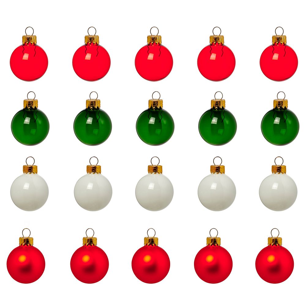 Елочное украшение, шар стекло, разные цвета, 3.5 см IKEA VINTERFINT 705.806.04 - фото 1