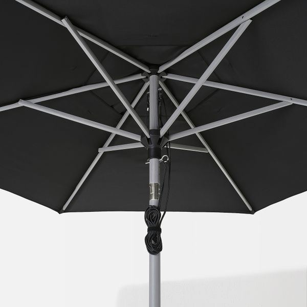 Зонт от солнца, серый под дерево/черный 300 см IKEA BETSÖ БЕТСО / LINDÖJA ЛИНДЭЙА 993.247.60 - фото 2