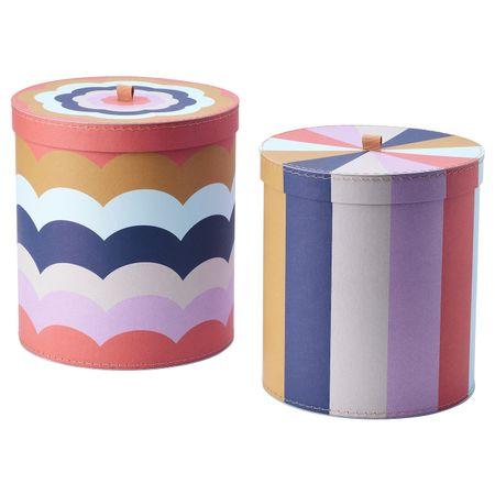 Декоративная коробочка, 2 шт., разноцветный IKEA ИЛЛБАТТИНГ 804.679.71