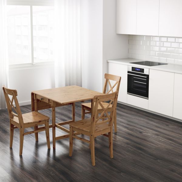 Стол c откидными полами, морилка, антик 65/123x78 см IKEA ИНГАТОРП 904.231.04 - фото 3