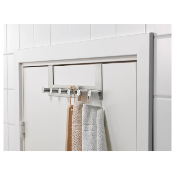 Дверная вешалка ГРУНДТАЛЬ, нержавеющ сталь - схема-чертеж с размерами