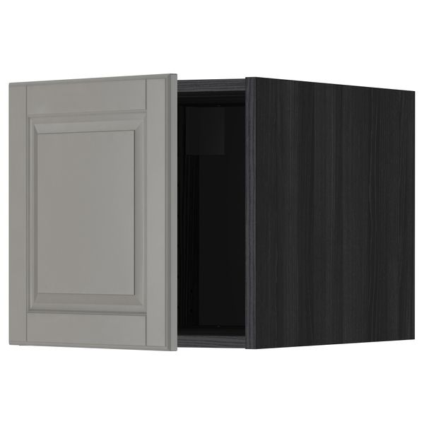 Верхний шкаф МЕТОД, черный, Будбин серый (40x40 см) - схема-чертеж с размерами