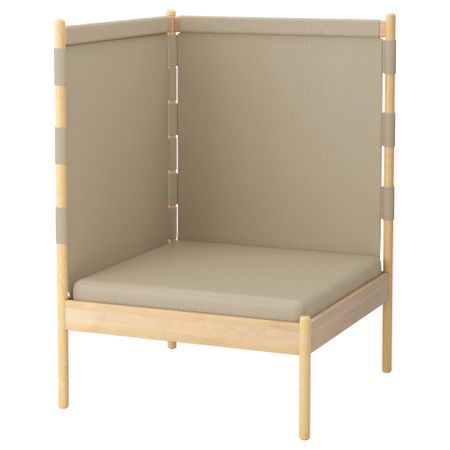 Угловое кресло ИКЕА ПС 2014, Рисане неокрашенный