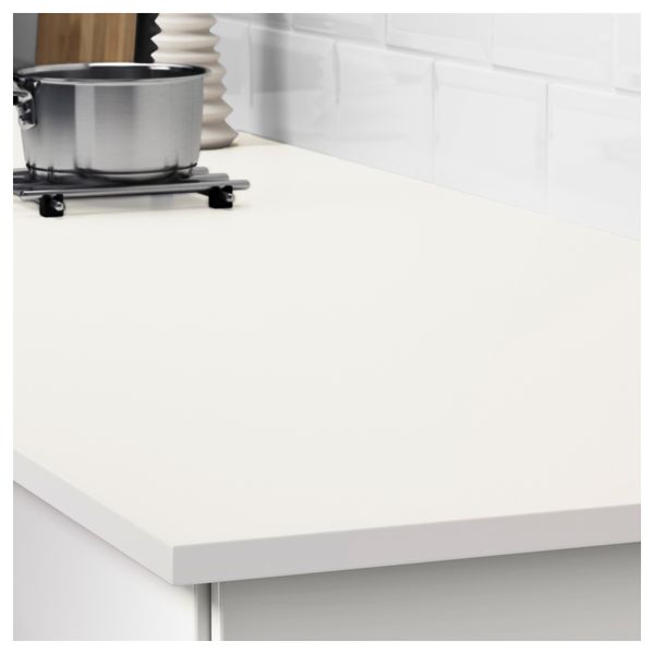 Столешница, двусторонняя ГОТШЭР, белый, черный с белой окантовкой - фото 10