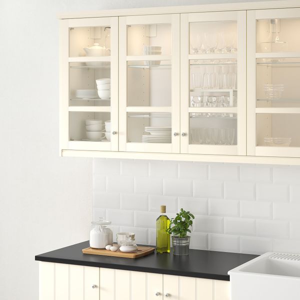 Стеклянная дверь, белый с оттенком 40x80 см IKEA HITTARP ХИТАРП 503.613.77 - схема-чертеж с размерами