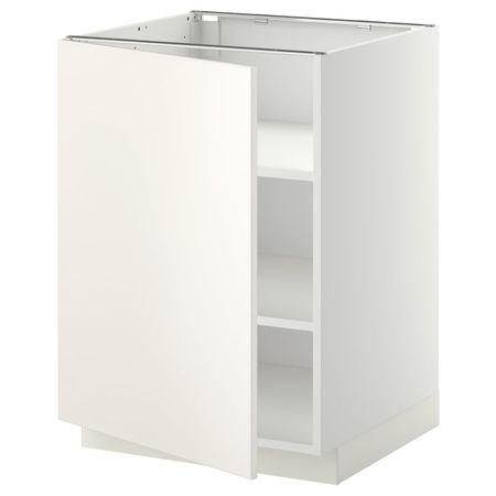 Напольный шкаф с полками, белый/Веддинге белый 60x60 см IKEA METOD МЕТОД 294.451.00