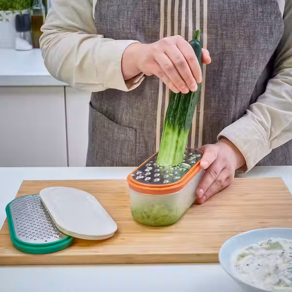 UPPFYLLD Терка с контейнером, 4 предм. - разные цвета - фото 2