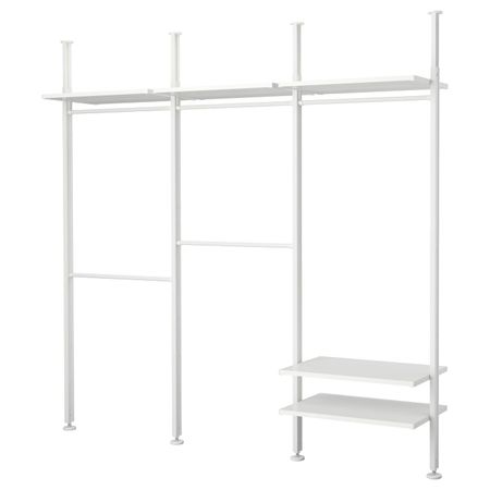 Гардероб, комбинация, белый 258x51x222-350 см IKEA ELVARLI ЭЛВАРЛИ 292.029.98