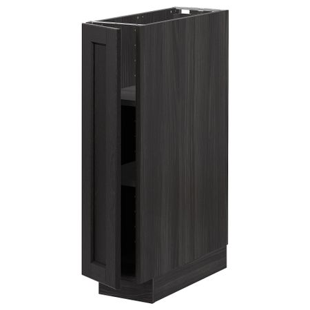 Напольный шкаф с полками, черный, Lerhyttan черная морилка, 20x60 см IKEA METOD МЕТОД 994.566.04