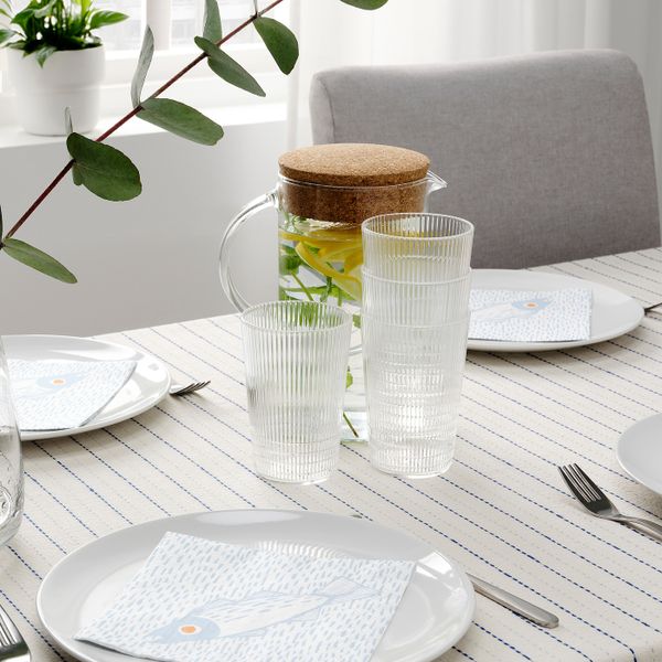 Стакан, прозрачный пластик 38 сл IKEA KALLSINNIG 704.819.15 - схема-чертеж с размерами