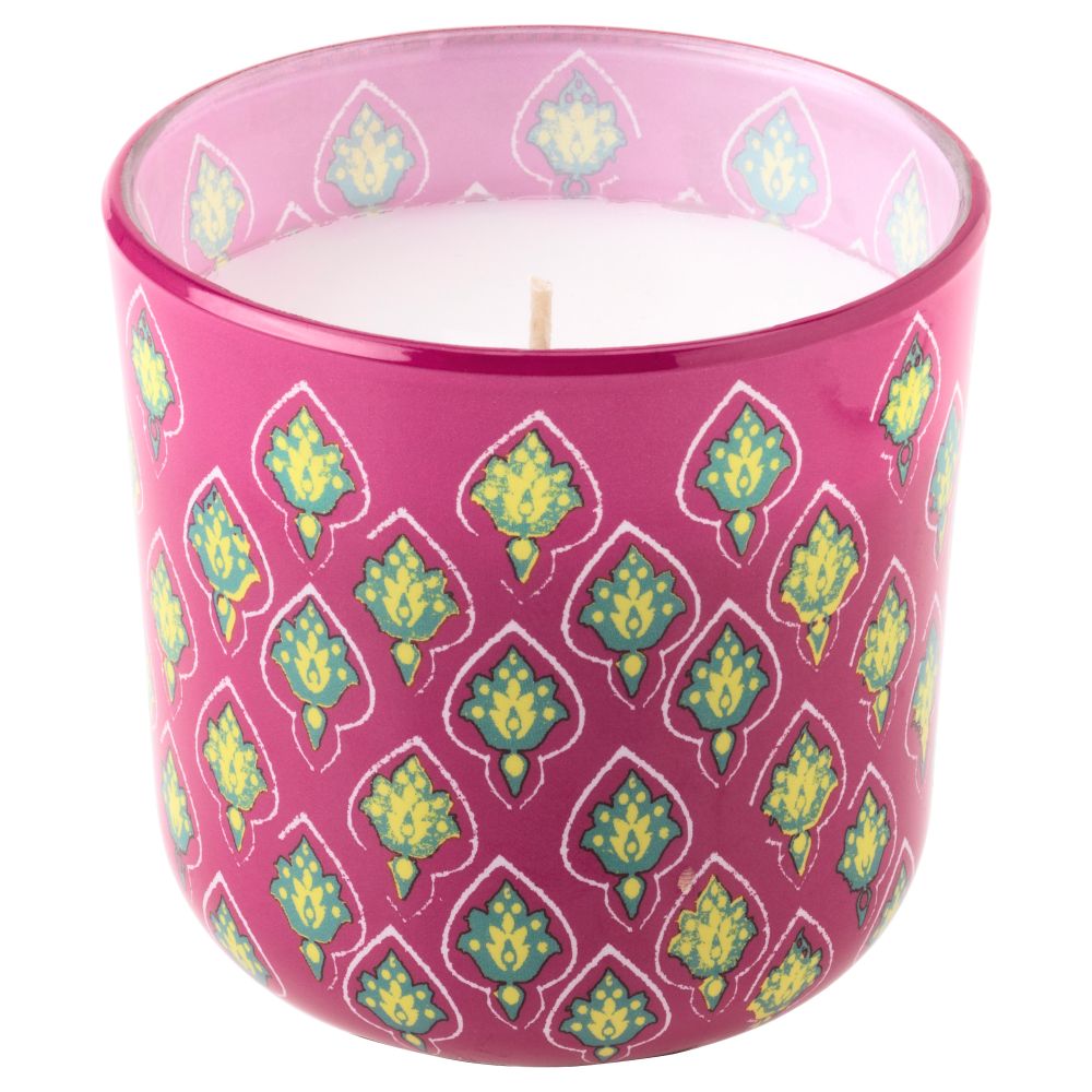 Ароматическая свеча в стакане СОММАР 2017, Клубника и гуава, розовый (8 см) - фото 1