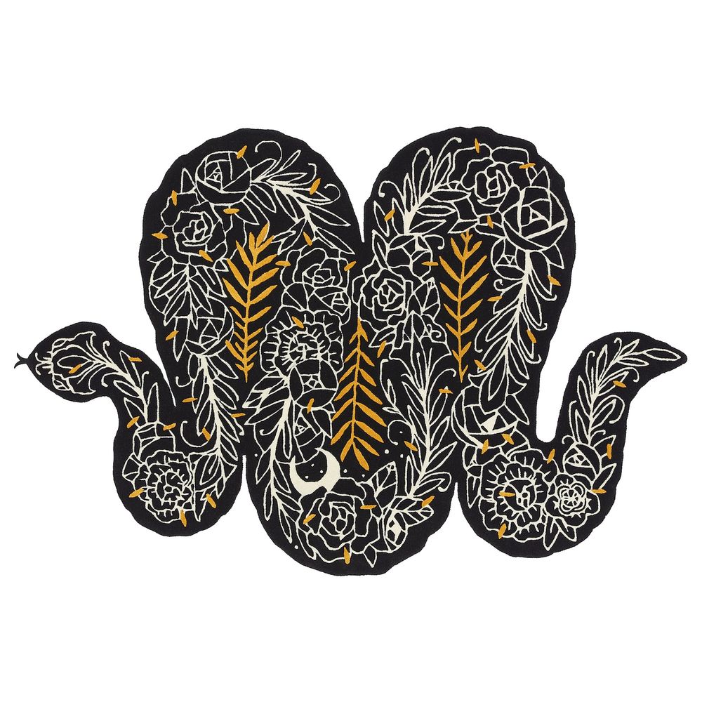 Ковер, короткий ворс, черный, разноцветный, 170x256 см IKEA ИКЕА АРТ-ИВЕНТ 2019 804.353.72 - фото 1