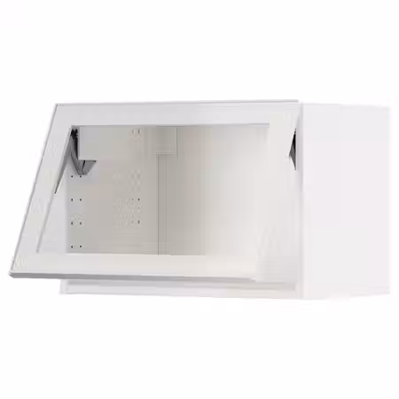 METOD Гориз навесной шкаф/стеклян дверь - белый/Hejsta белое прозрачное стекло 60x40 см