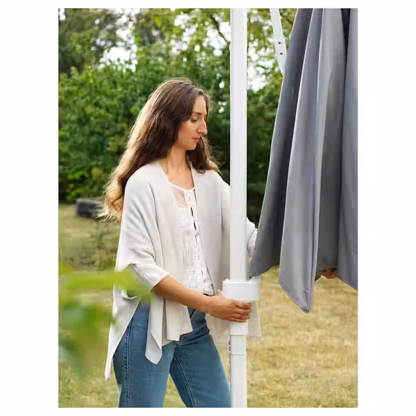 HÖGÖN Зонт от солнца, подвесной - серый 270 см - фото 5