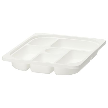 TROFAST Лоток с отделениями для хранения - белый 42x30x5 см