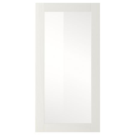 Стеклянная дверь РОСДАЛЬ, белый ясень