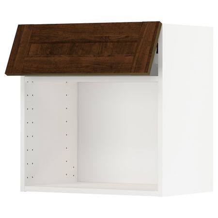Навесной шкаф для СВЧ-печи, белый/Эдсерум коричневый 60x60 см IKEA METOD МЕТОД 893.917.12