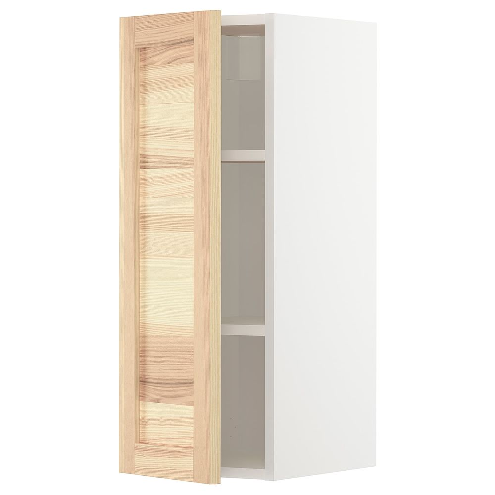 Шкаф навесной с полкой, белый/Торхэмн ясень 30x80 см IKEA METOD МЕТОД 293.015.97 - схема-чертеж с размерами
