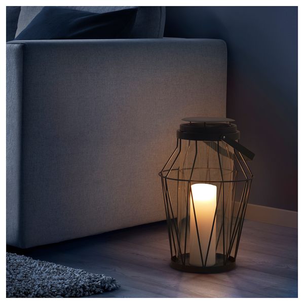 Фонарь для/формов свечи,д/дома/улицы СОММАР 2018, черный (40 см) - схема-чертеж с размерами