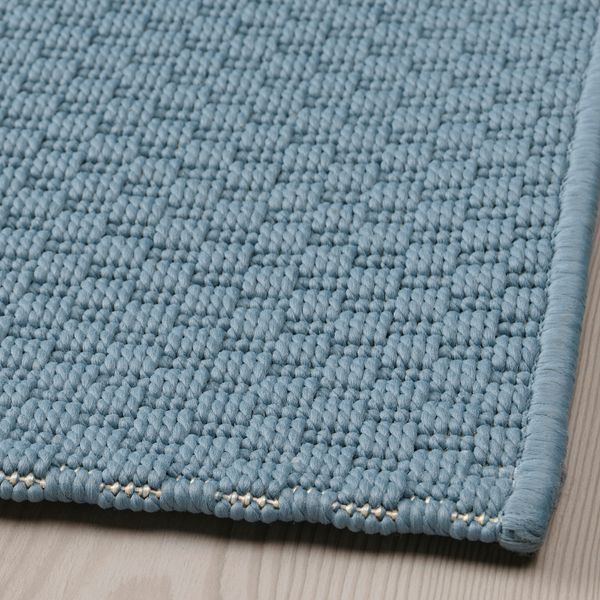 Ковер безворсовый, для дома, улицы, 160x230 см, голубой IKEA MORUM МОРУМ 804.875.68 - фото 3