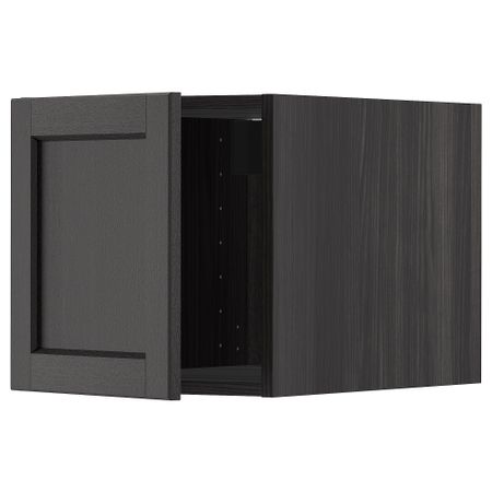 Верхний шкаф, черный, Lerhyttan черная морилка, 40x40 см IKEA METOD МЕТОД 694.591.66