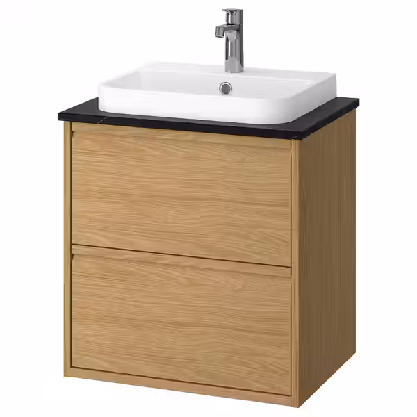 ÄNGSJÖN ЭНГШЁН / BACKSJÖN БАККШЁН Шкаф с ящиками/раковина/смеситель - фото 1