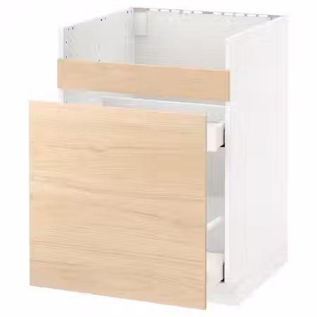 METOD Напол шк д/мойки ХАВСЕН/3фасада/2ящ