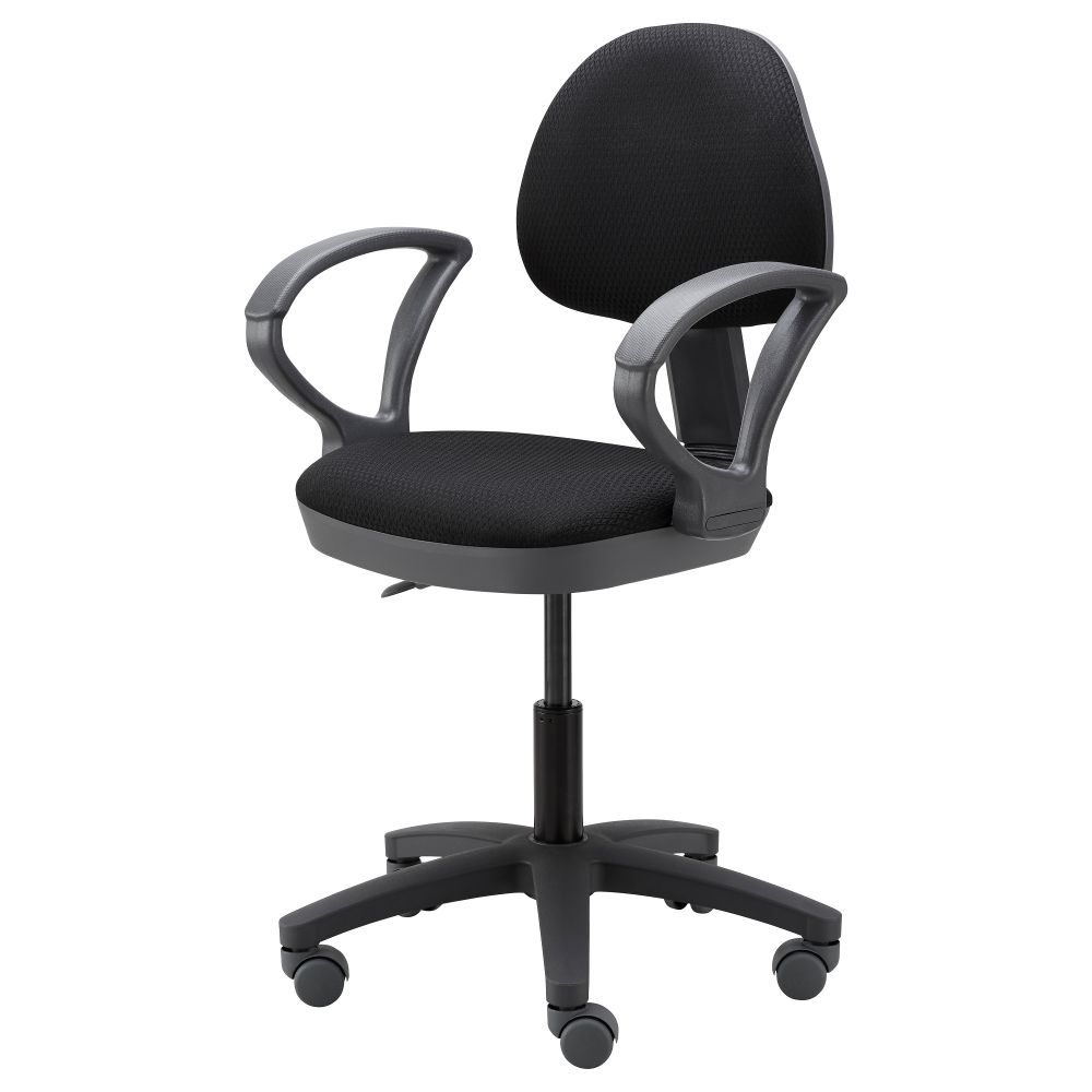 Рабочее кресло на колесах БАЛЬДРИАН, черный, серый - фото 1