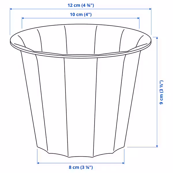 BUSKVERK БУСКВЕРК Кашпо - д/дома/улицы серый 9 см - фото 5