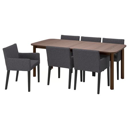 STRANDTORP / MÅRENÄS Стол и 6 стульев