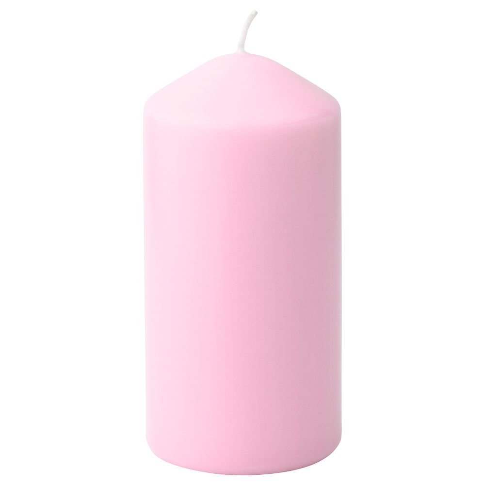 Неароматическая свеча формовая ДАГЛИГЕН, розовый (14 см) - фото 1