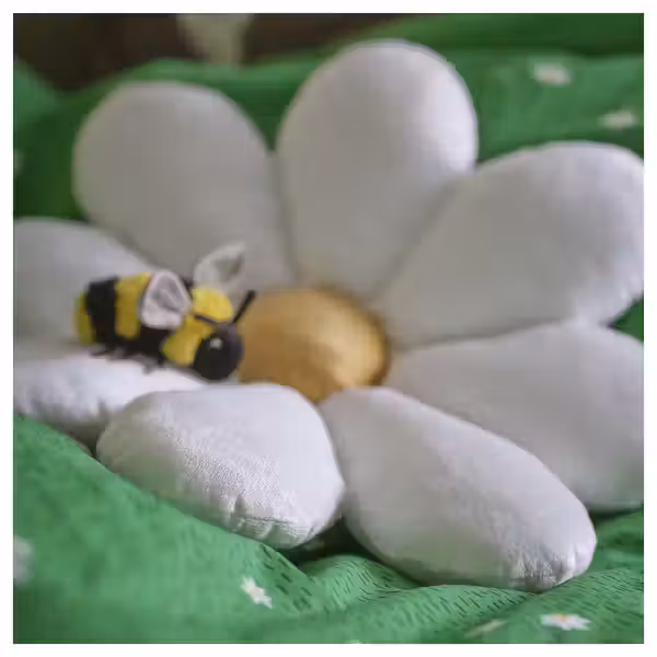 SKOGSDUVA СКОГСДУВА Подушка - в форме цветка/белый 47x8 см - фото 4