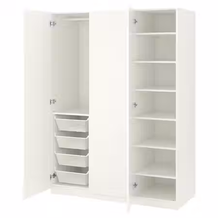PAX / FORSAND Гардероб - белый/белый 150x60x201 см
