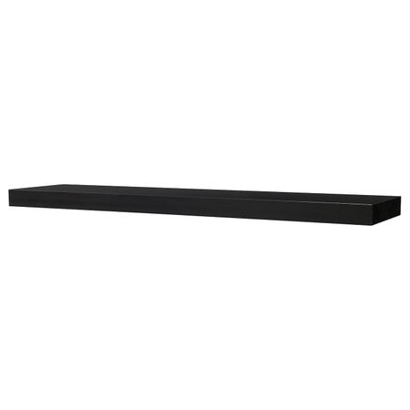 Полка навесная, черно-коричневый 190x26 см IKEA ЛАКК 703.794.99