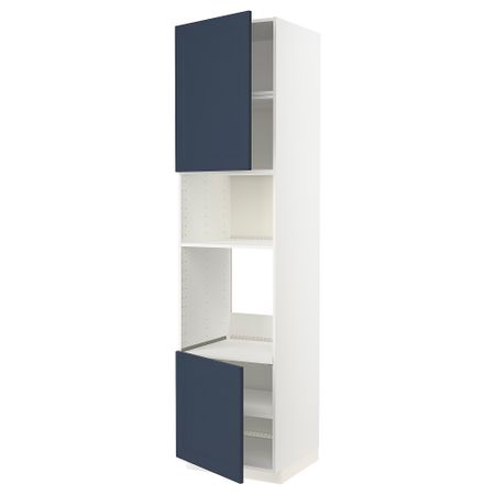 Высокий шкаф для духовки, СВЧ, 2 дверцы, полки IKEA METOD МЕТОД 494.700.75