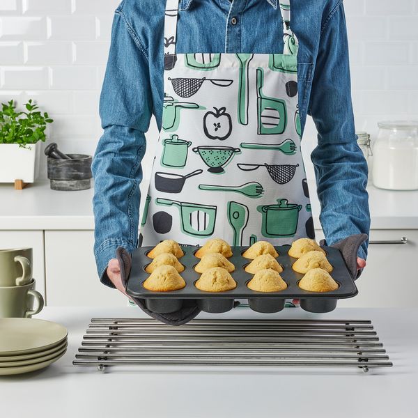 Форма для выпечки, антипригарное покрытие темно-серый, 38x27 см IKEA MÅNTAGG 305.563.14 - схема-чертеж с размерами