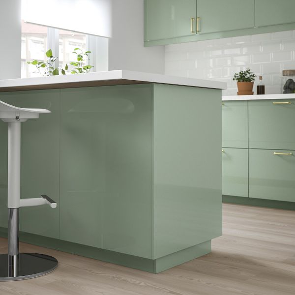 Накладная панель, глянцевый светло-зеленый, 39x240 см IKEA КАЛЛАРП 504.371.03 - схема-чертеж с размерами