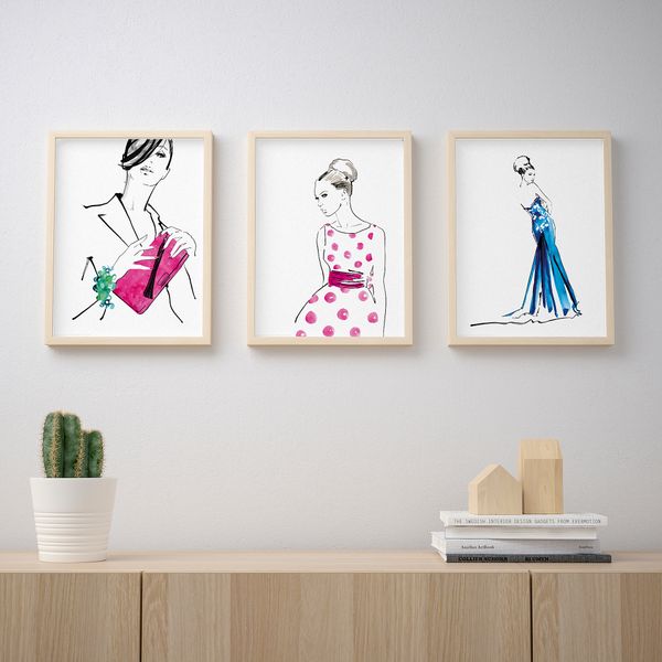 Постер, Бутик, 30x40 см IKEA DRÖMBILD ДРЁМБИЛЬД 704.361.69 - схема-чертеж с размерами