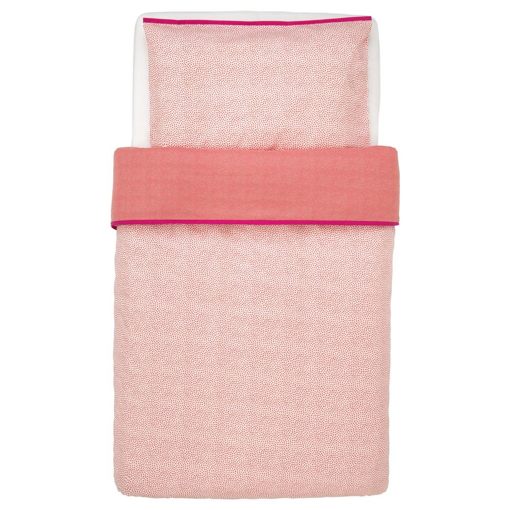 Пододеяльник, наволочка для/кроватки, красный 110x125/35x55 см IKEA КЛЭММИГ 703.730.01 - фото 1