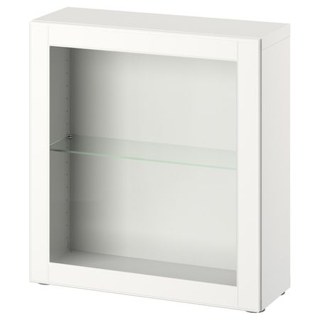 Стеллаж с дверью, белый/оствик белый 60x22x64 см IKEA BESTÅ БЕСТО 094.416.07