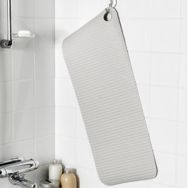 Коврик в ванну, светло-серый, 33x84 см IKEA DOPPA ДОППА 603.033.63 - фото 4