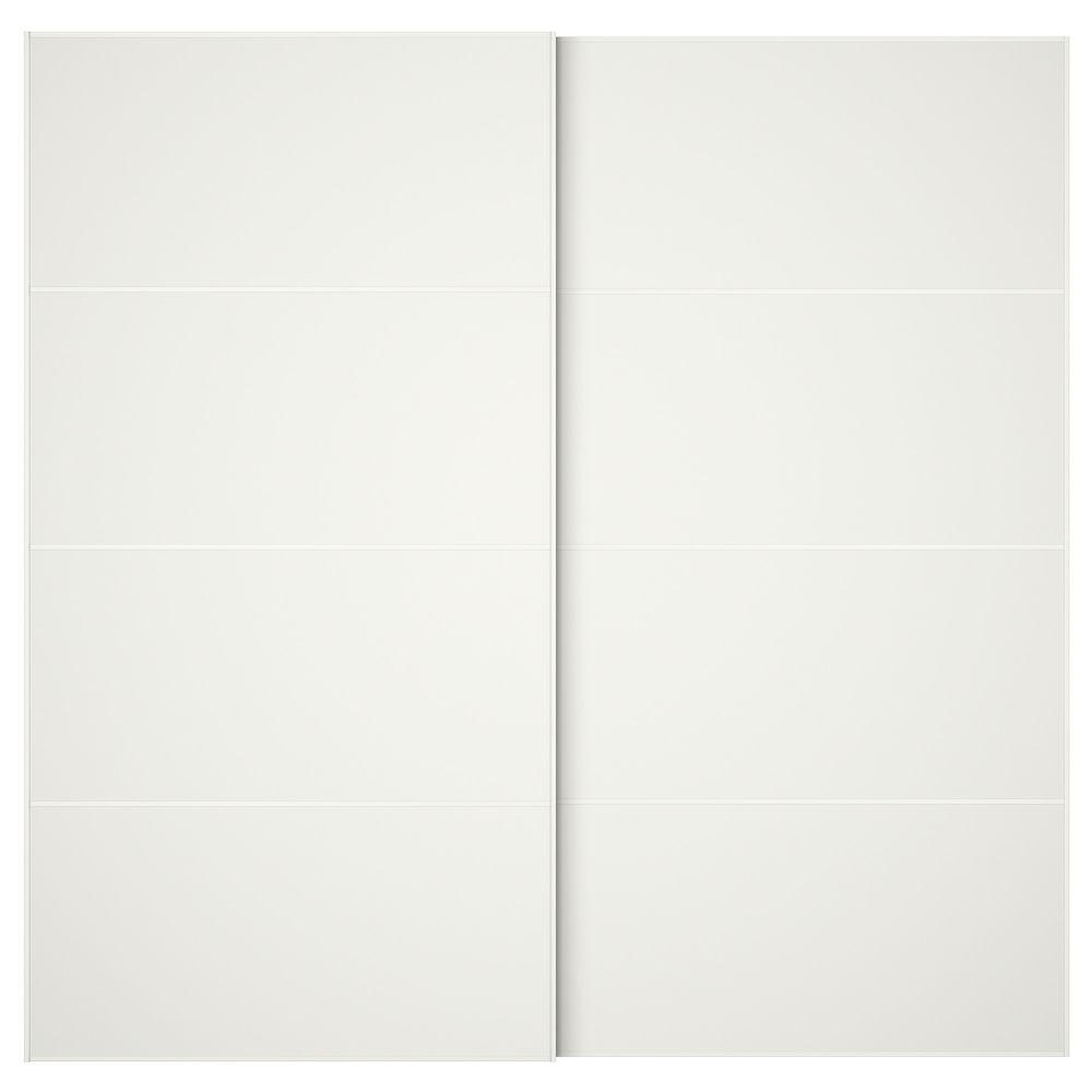 Пара раздвижных дверей МЕХАМН, белый - схема-чертеж с размерами