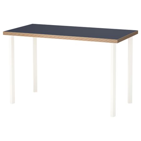 Стол ЛИННМОН / ГОДВИН, синий, белый (120x60 см)
