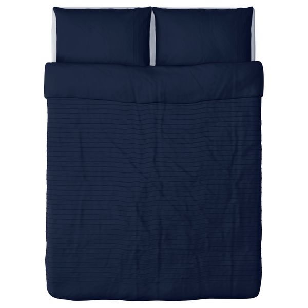 Пододеяльник и 2 наволочки АЛЬВИНЕ СТРО, синий (200x200/50x70 см) - схема-чертеж с размерами