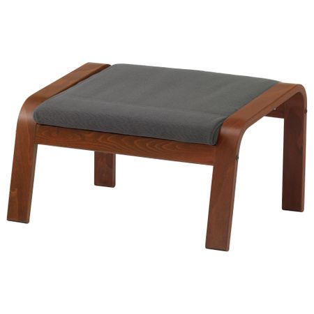 Табурет для ног ПОЭНГ, классический коричневый, Финнста серый